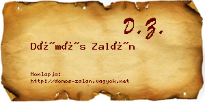 Dömös Zalán névjegykártya