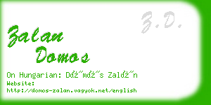 zalan domos business card